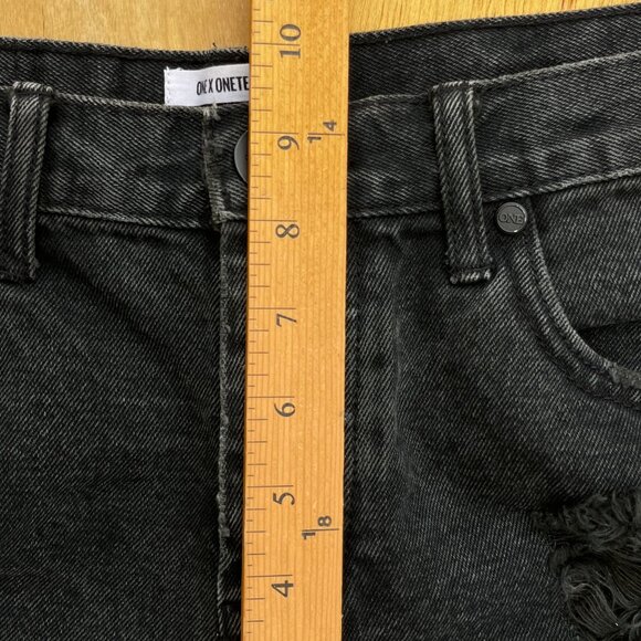 ONE X ONE TEASPOON DENIM SHORTS WOMEN’S sz 27 Button Fly High Rise Cuffed - Picture 9 of 11